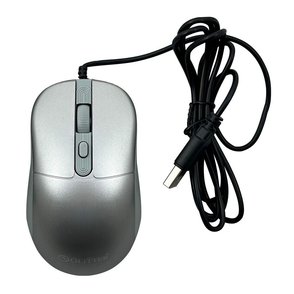 USB有線光學滑鼠-銀 GT-855