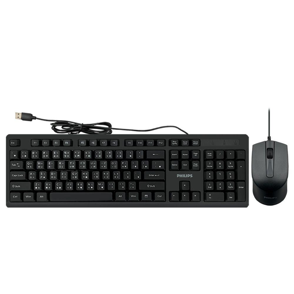 PHILIPS有線鍵鼠組-SPT6234