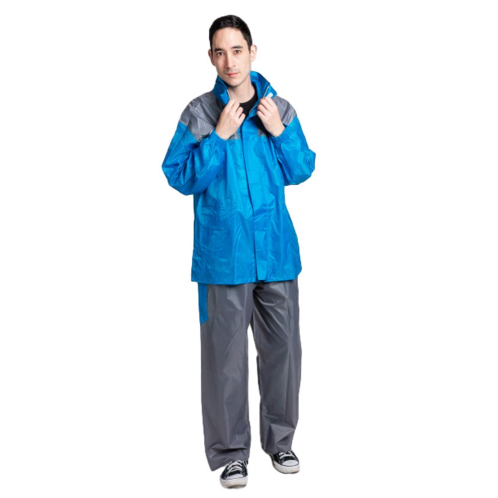 A20風雨騎士雨衣L~3XL-藍/黃