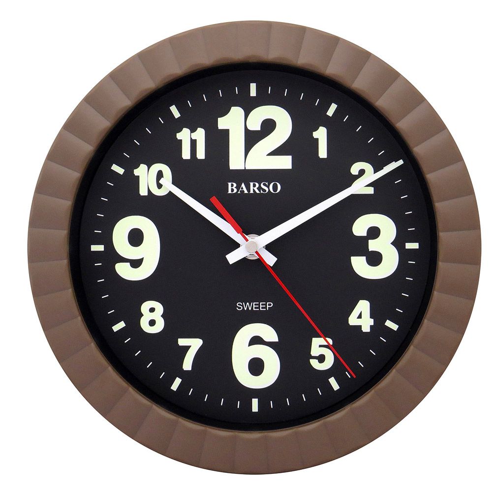 BS-708太陽格夜光掛鐘/黑-25
