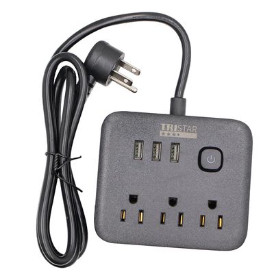 TRISTAR 3孔USB小壁插(黑/白) TS-USB166