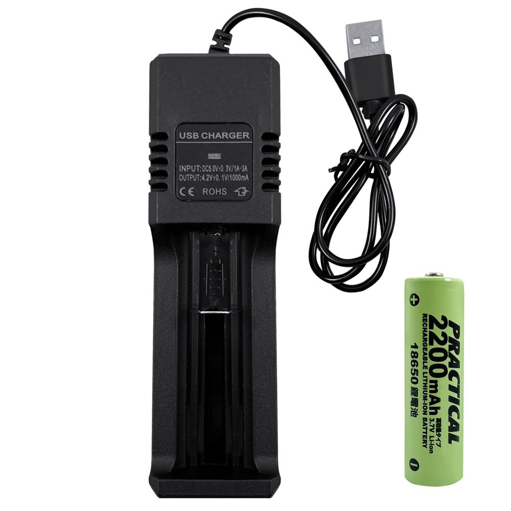 實用牌鋰電池單槽充電組-附電池 PCA-005