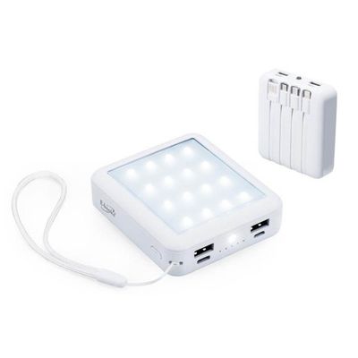 B85四線LED行動電源-白