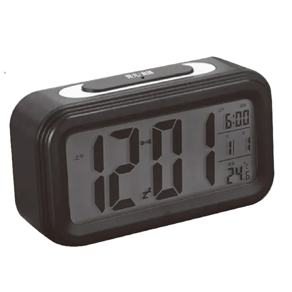 液晶感光電子鬧鐘(黑/藍) TS-A55