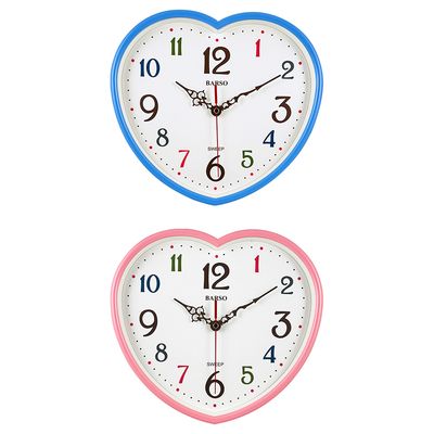 BS-710心型彩字掛鐘/粉藍-27