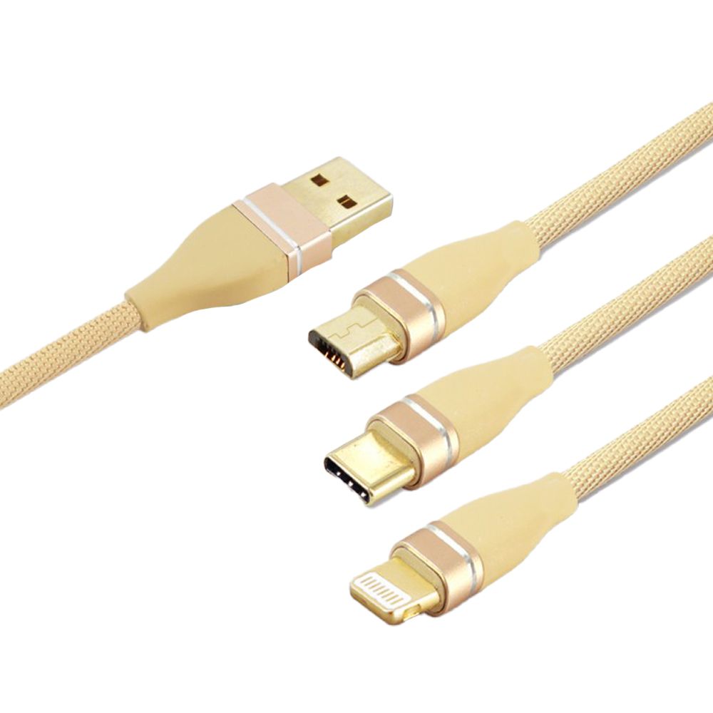 USB對3充電線-黑1.2M GT-2180