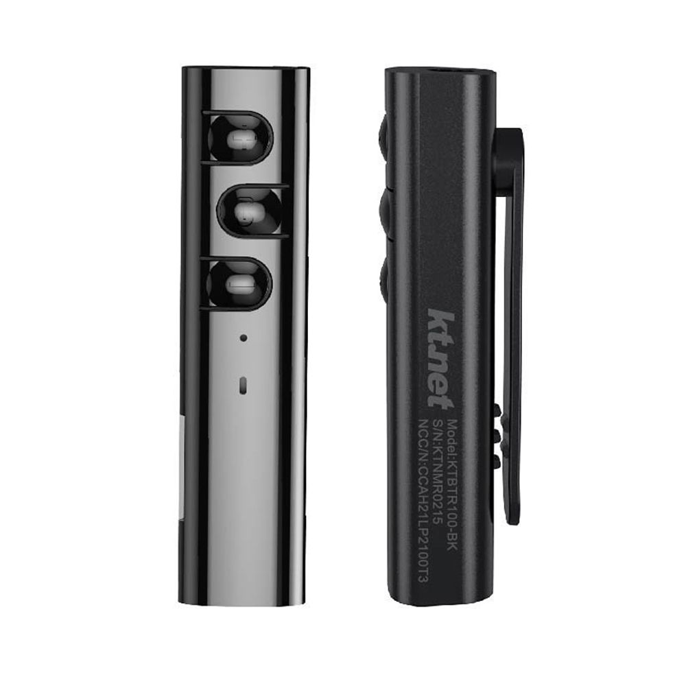 藍芽5.1領夾式插卡接收器(黑) BTR100