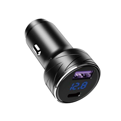 車用U+TC充電器-黑 PD33D