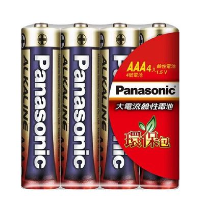 Panasonic國際紅色鹼性4號電池4入 LR03TTS/4S-R