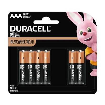 金頂鹼性電池4號12入 DU4-12