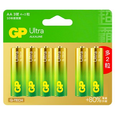 GP特強鹼性電池3號4+2入 GP-SA3/4+2