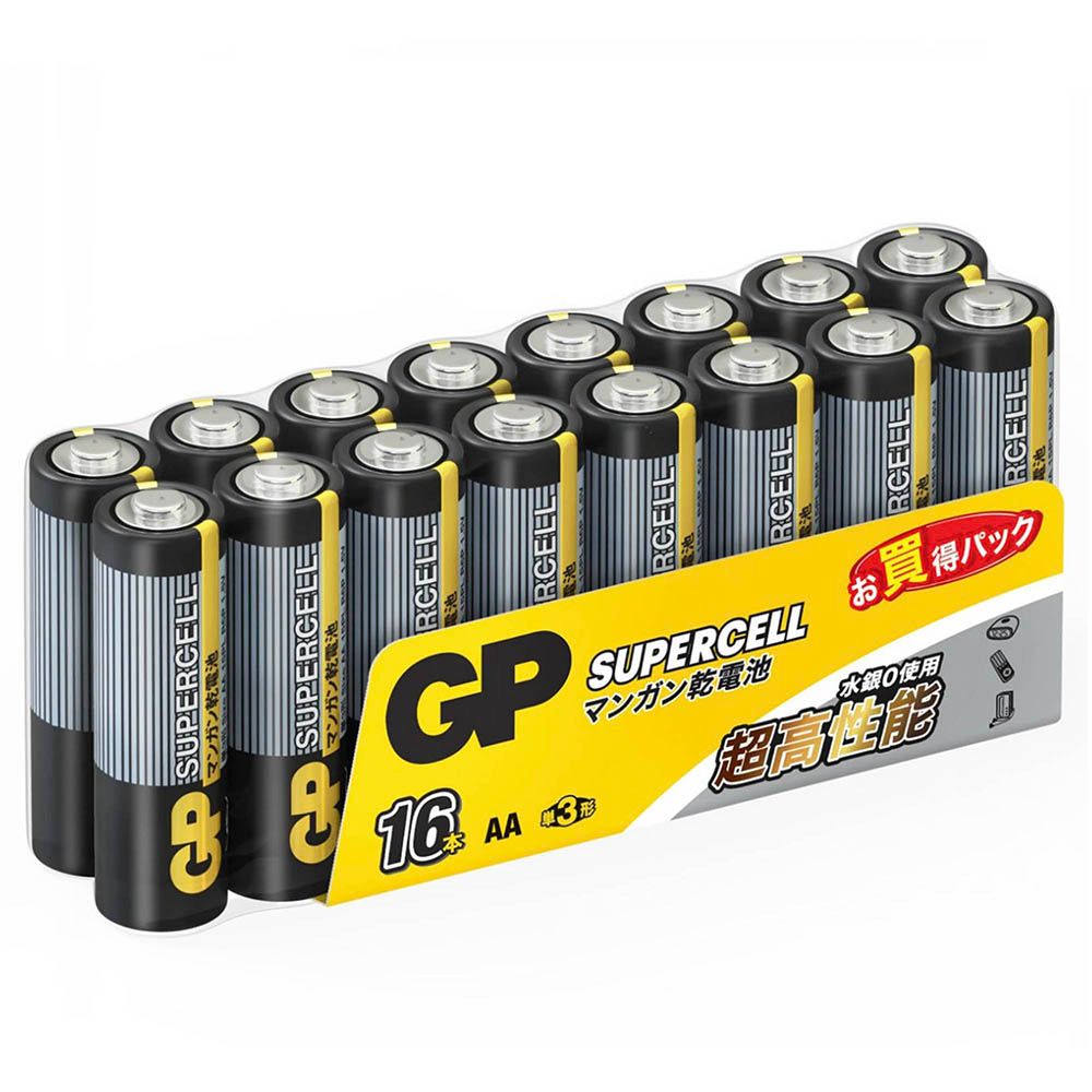 GP 超霸 GP-SC4/16 GP碳鋅4號16入-黑