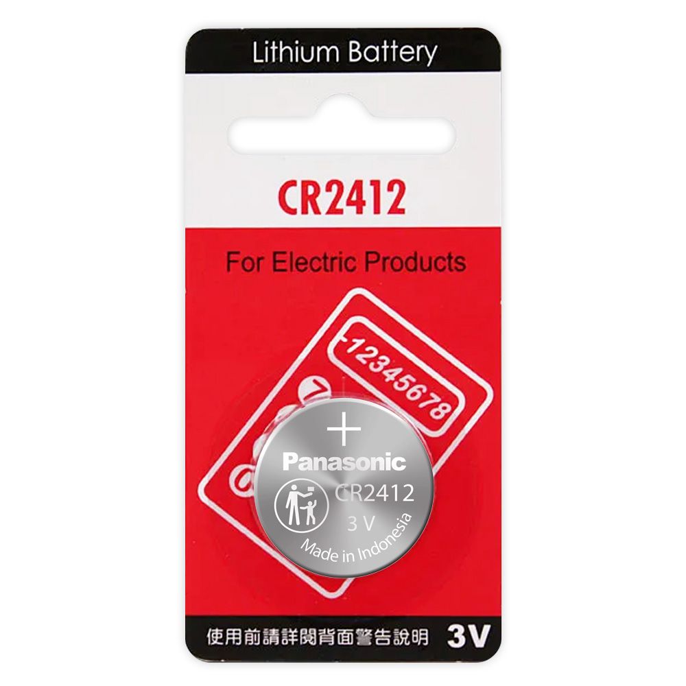 國際牌 CR2412 鈕扣電池-1入