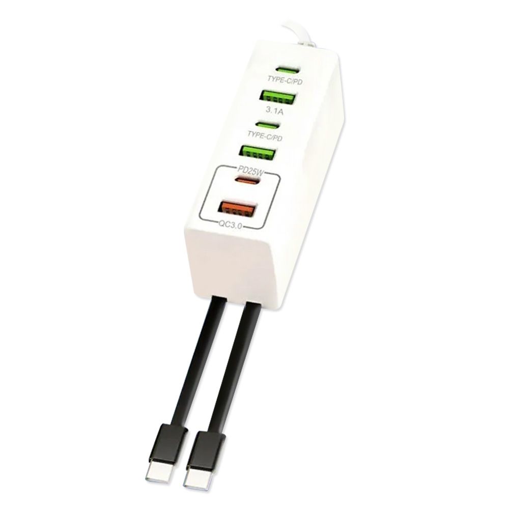 EDSDS 120W快速充電器-3U+3C (附1M線)