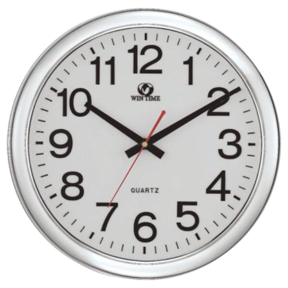 W-9186超靜音鍍銀掛鐘