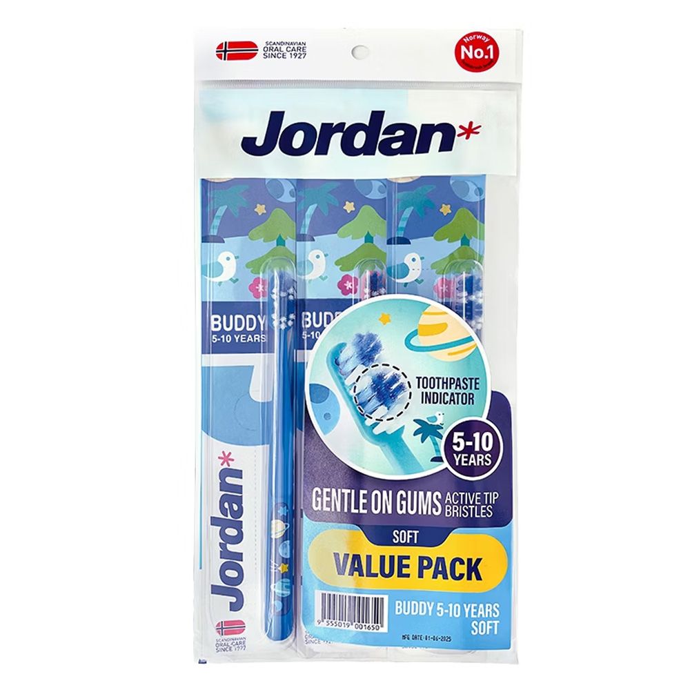 Jordan麻吉麻吉(5~10歲)兒童牙刷促銷包(3入) JD-01650