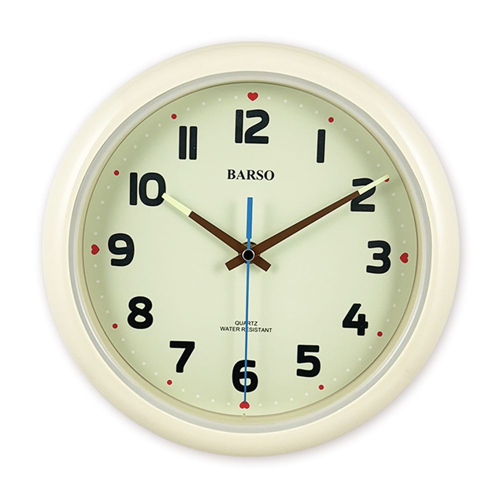 BS-809雅致白防水掛鐘-25