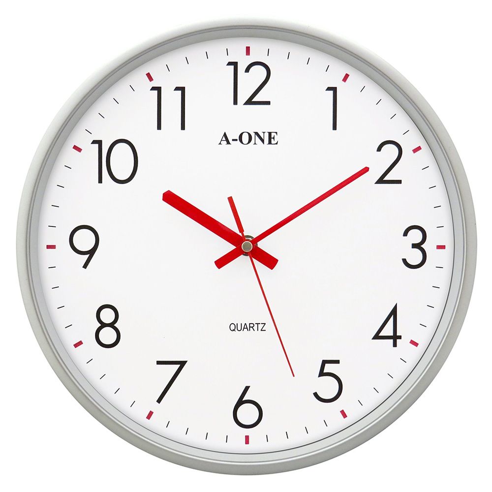 TG-0274 簡約亮銀美背時鐘