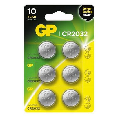 GP鈕扣電池CR2032-2入(3組卡裝) GP-CR2032-6