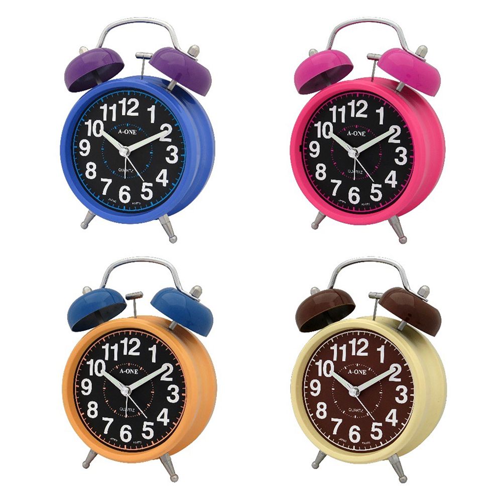 TG-0181夜光指針雙鈴鬧鐘/4色