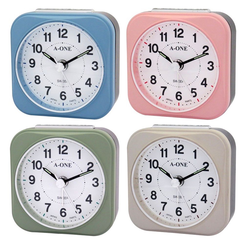 TG-0187莫蘭迪色方形鬧鐘(咖/粉/綠/藍)