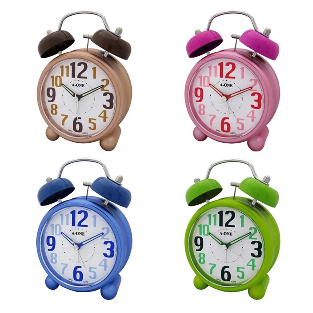 TG-0186夜燈雙鈴鬧鐘/4色