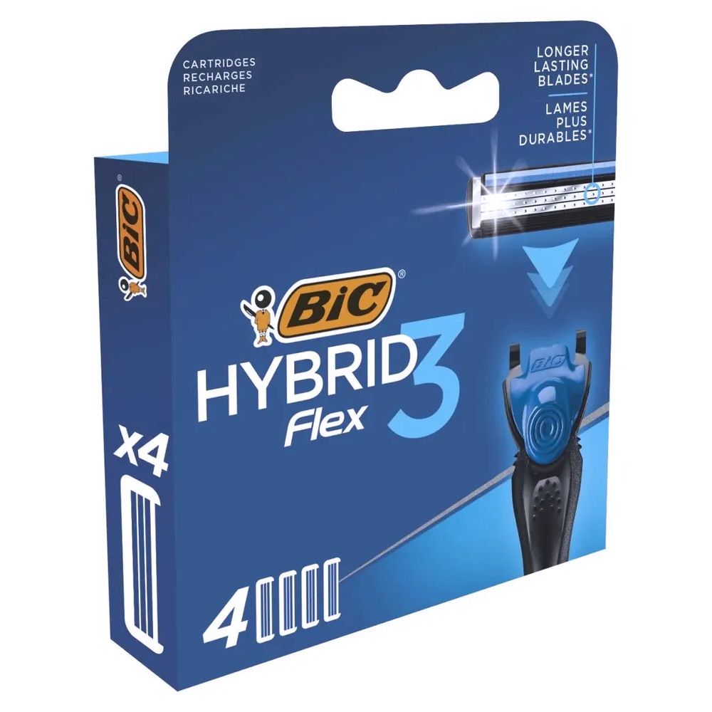 法國BIC 3極淨刮鬍刀片-4入 FLE348092