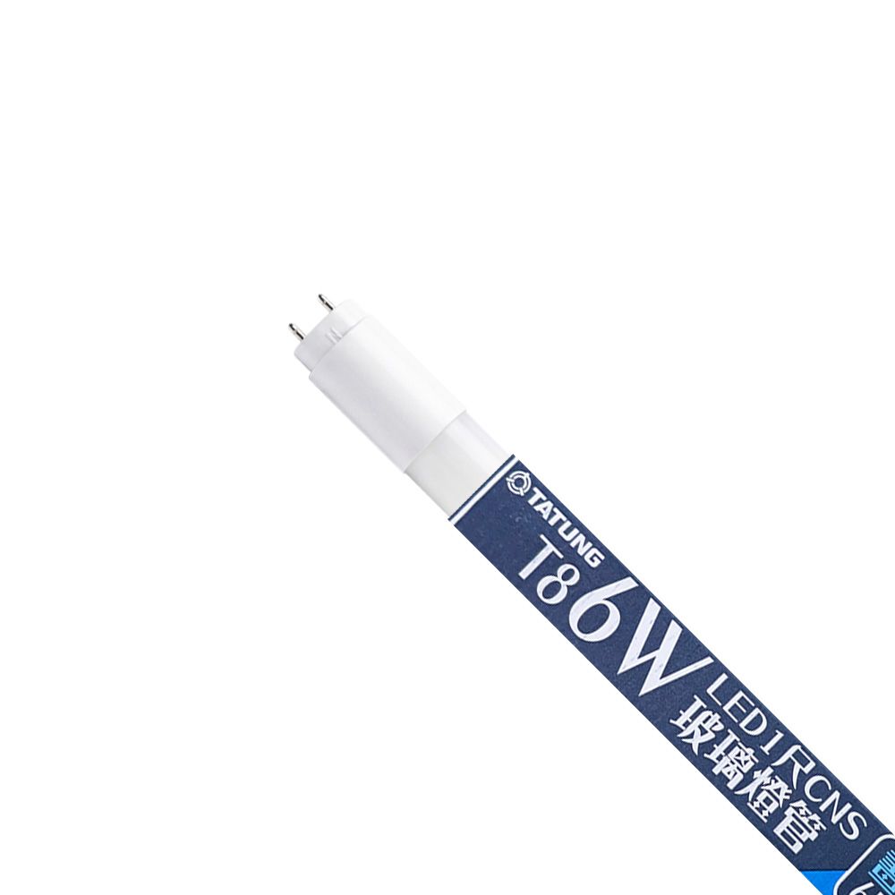 大同LED1呎玻璃T8燈管(白光)/6W D2W06WLT8