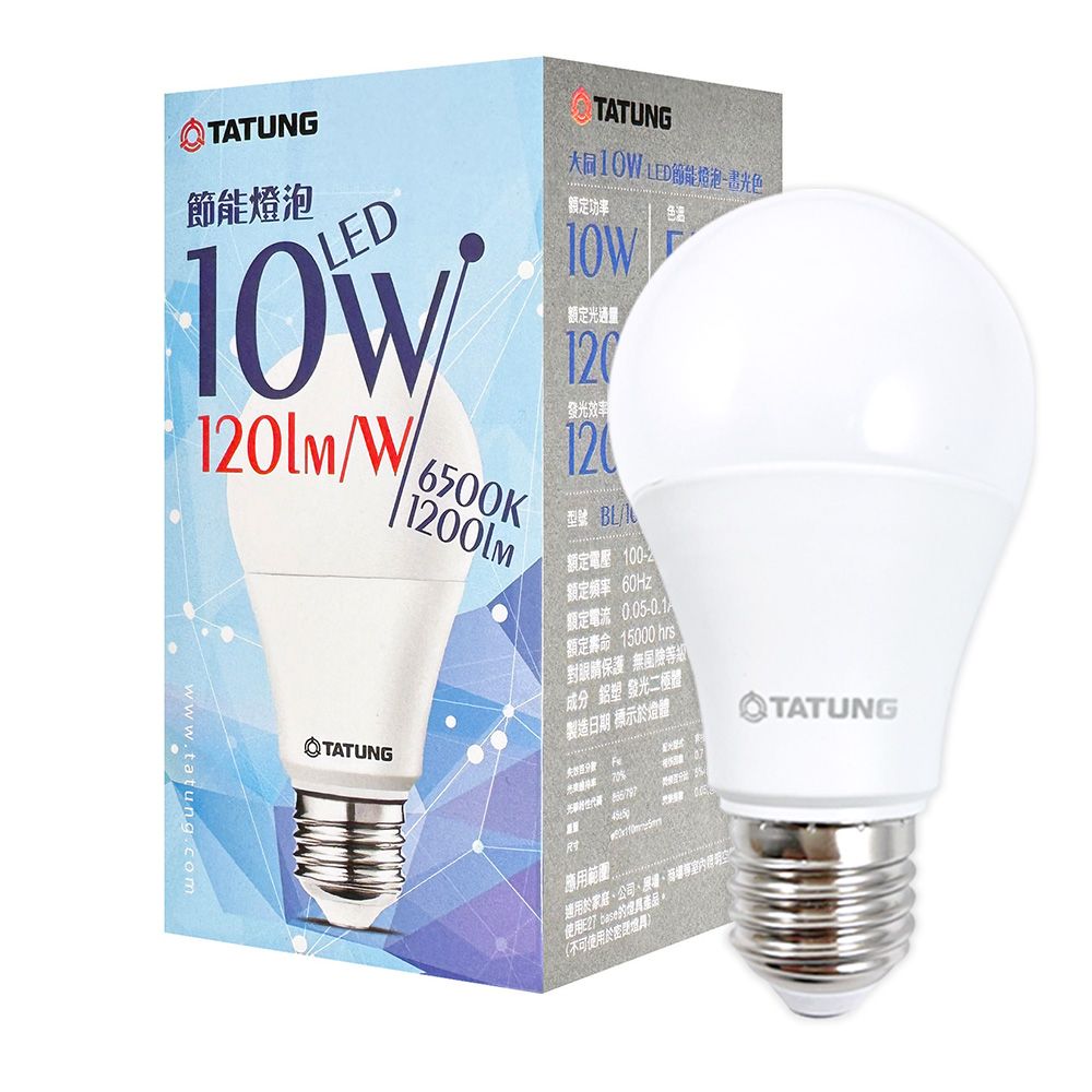 大同10WLED燈泡-白 DT-LED10D-1