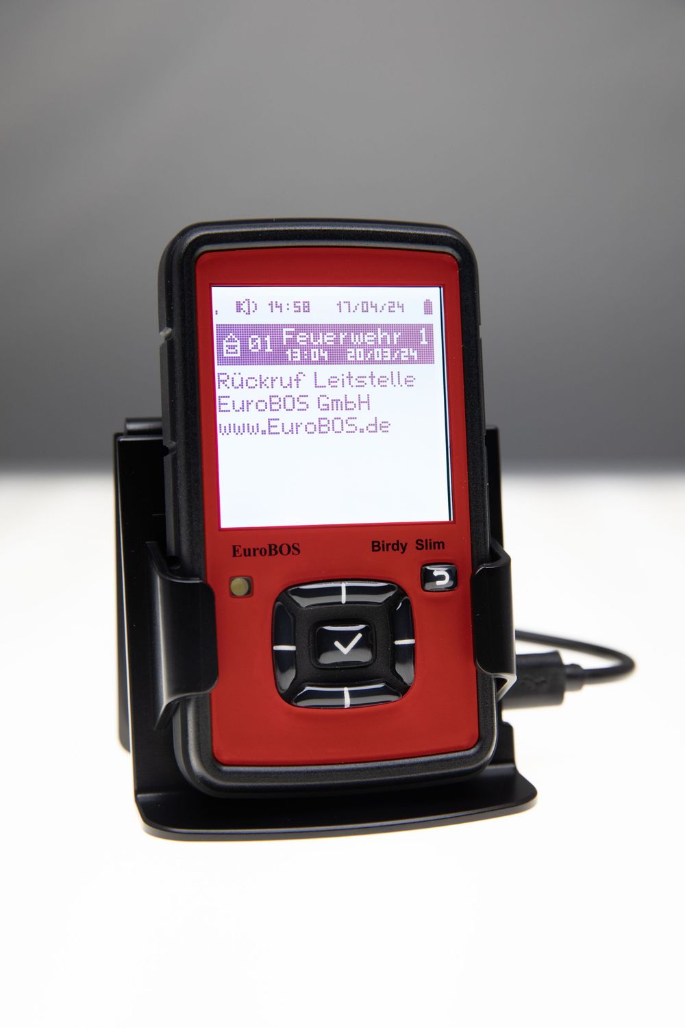 Digitaler Meldeempfänger EuroBOS SLIM rot