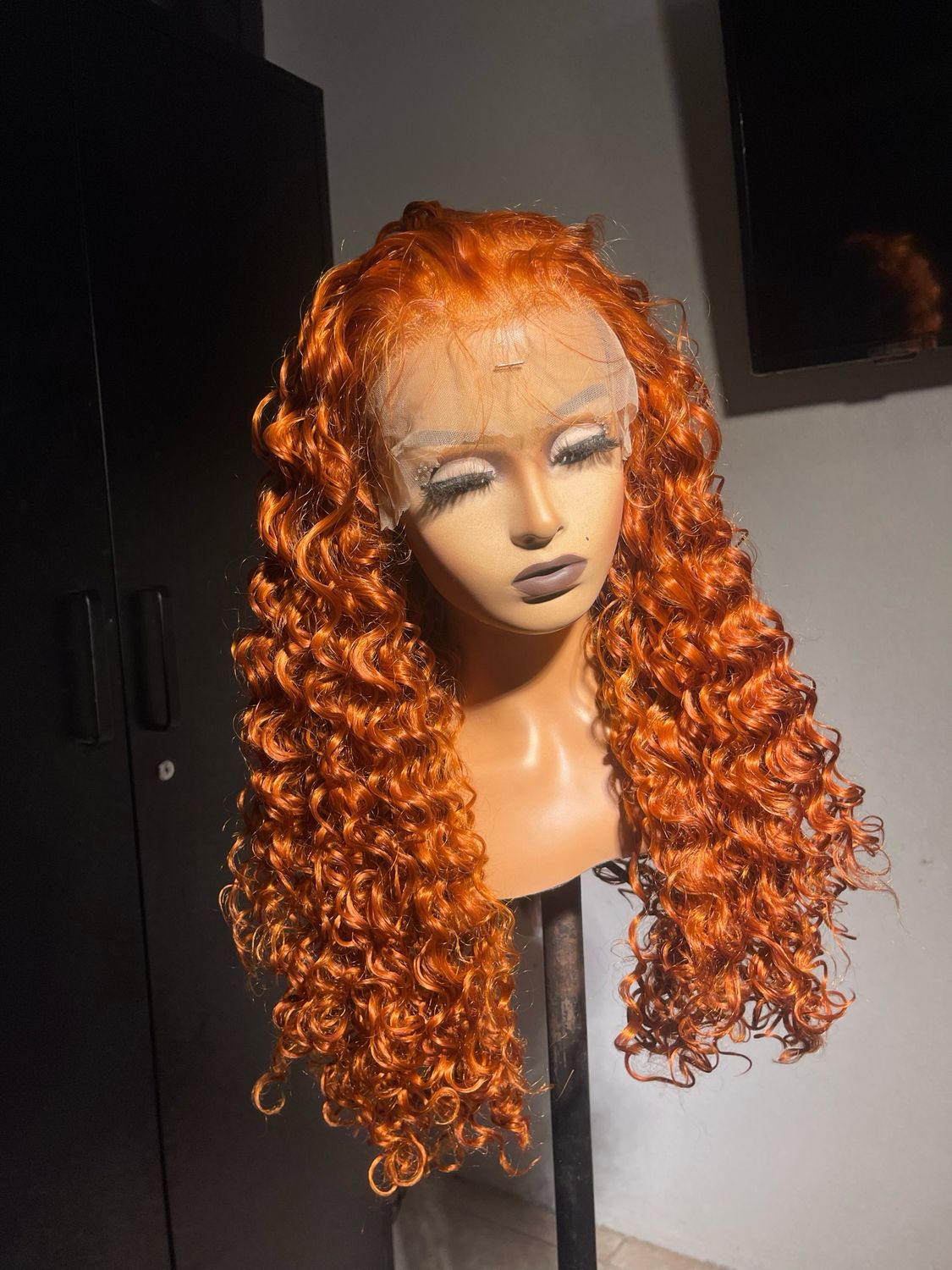 26 inch Curly Ginger