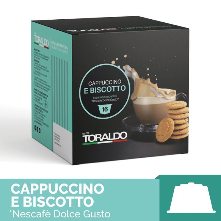 Toraldo Cappuccino &amp; Biscotto 16pcs Dolce Gusto