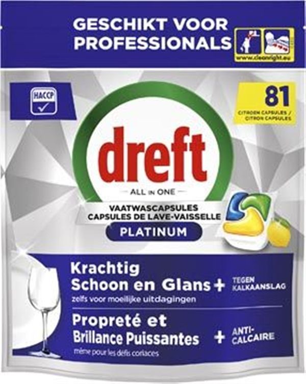 Dreft Tabs 81D Platinum Lemon