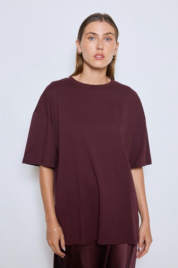 Romy oversized t-shirt prune
