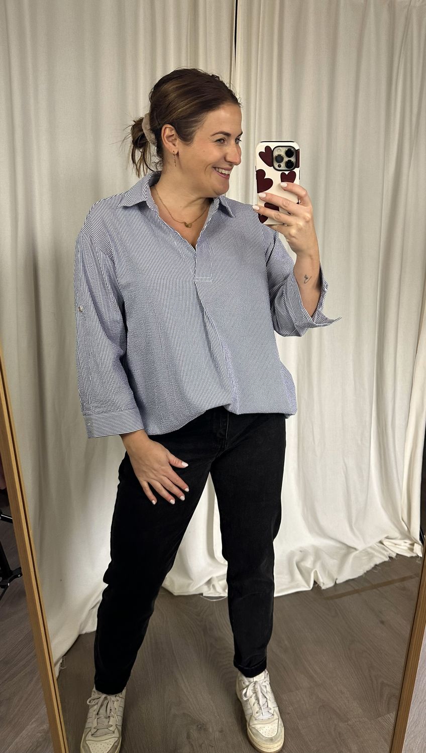 Celien hemd wit-blauw