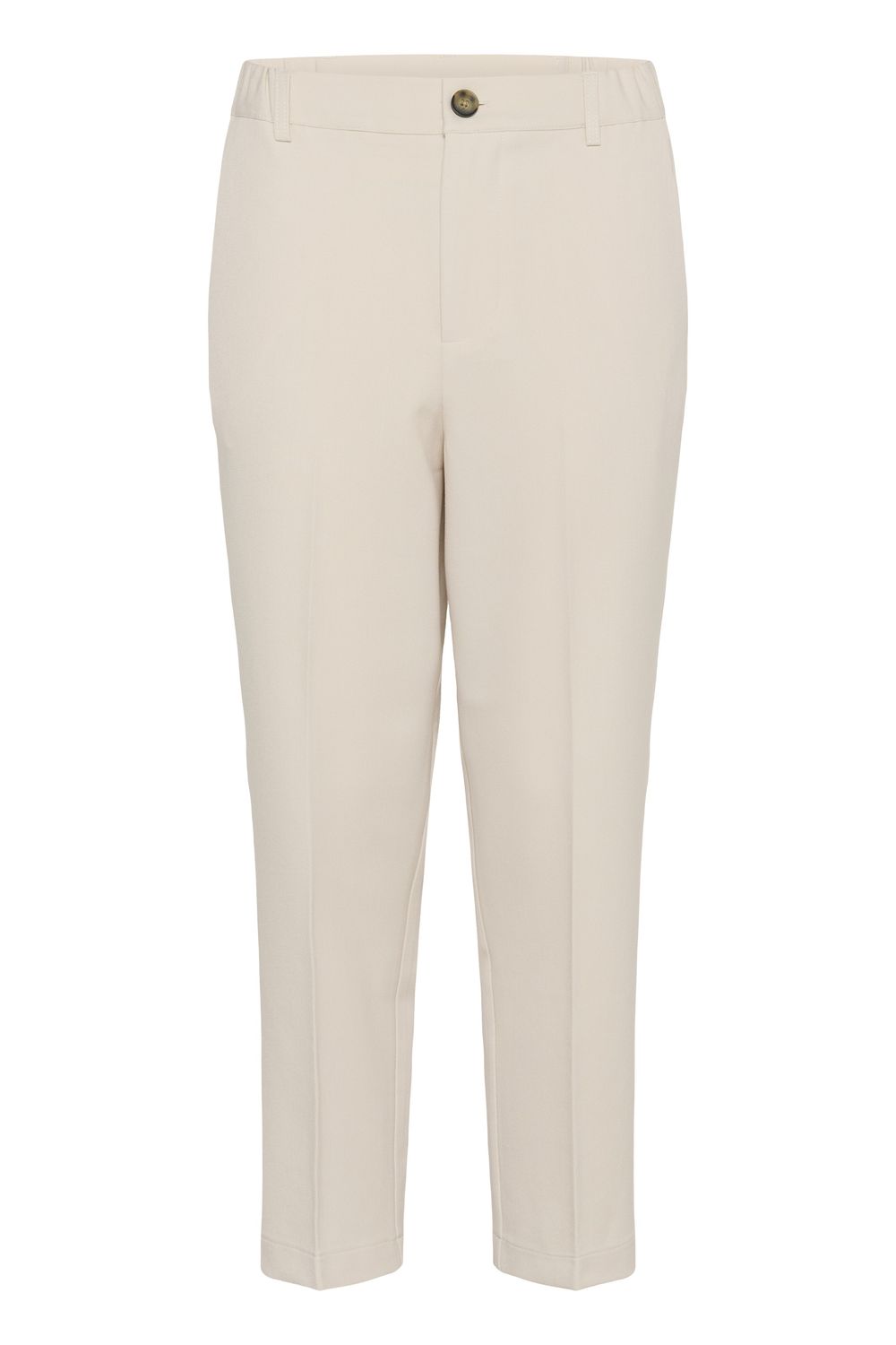 Heather cropped pants beige