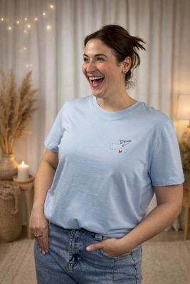 Patrine t-shirt licht blauw