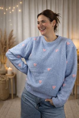 Heart pull blauw/roze