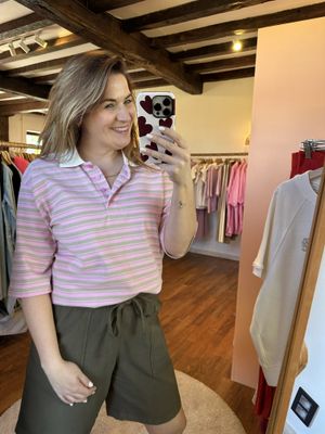 Miala polo t-shirt roze