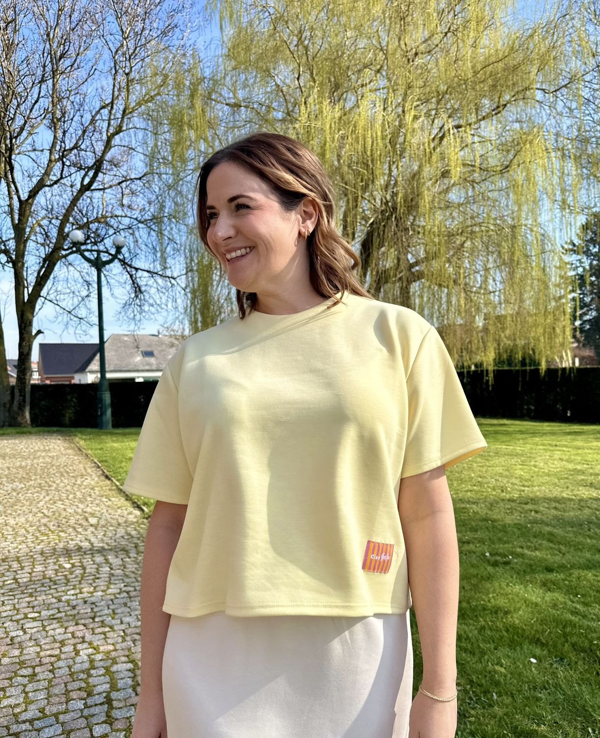 Ciao bella t-shirt geel