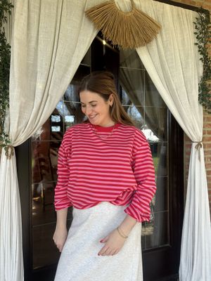 Debby pull rood-roze