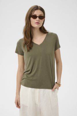 Columbine v-neck kaki