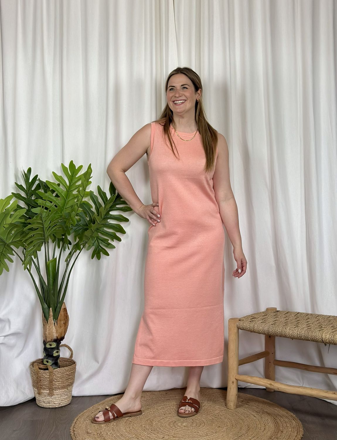 Mila kleed peach