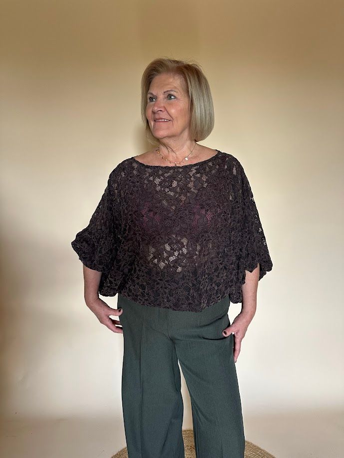 Mara lace blouse choco