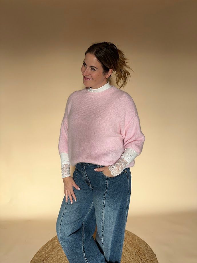 Elodie mohair knit roze