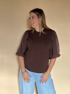 Marigold puff tee choco