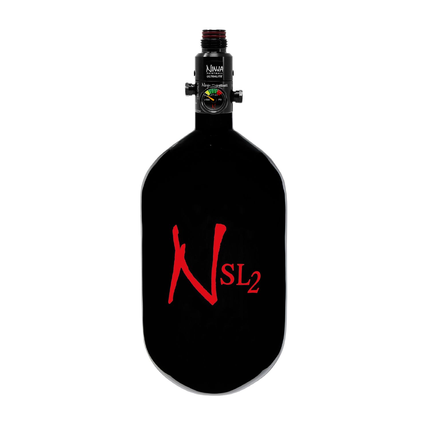 Ninja 77ci 4500psi Nitro Tank SL2 Super Lite (Black w/ Ultra Lite Reg)