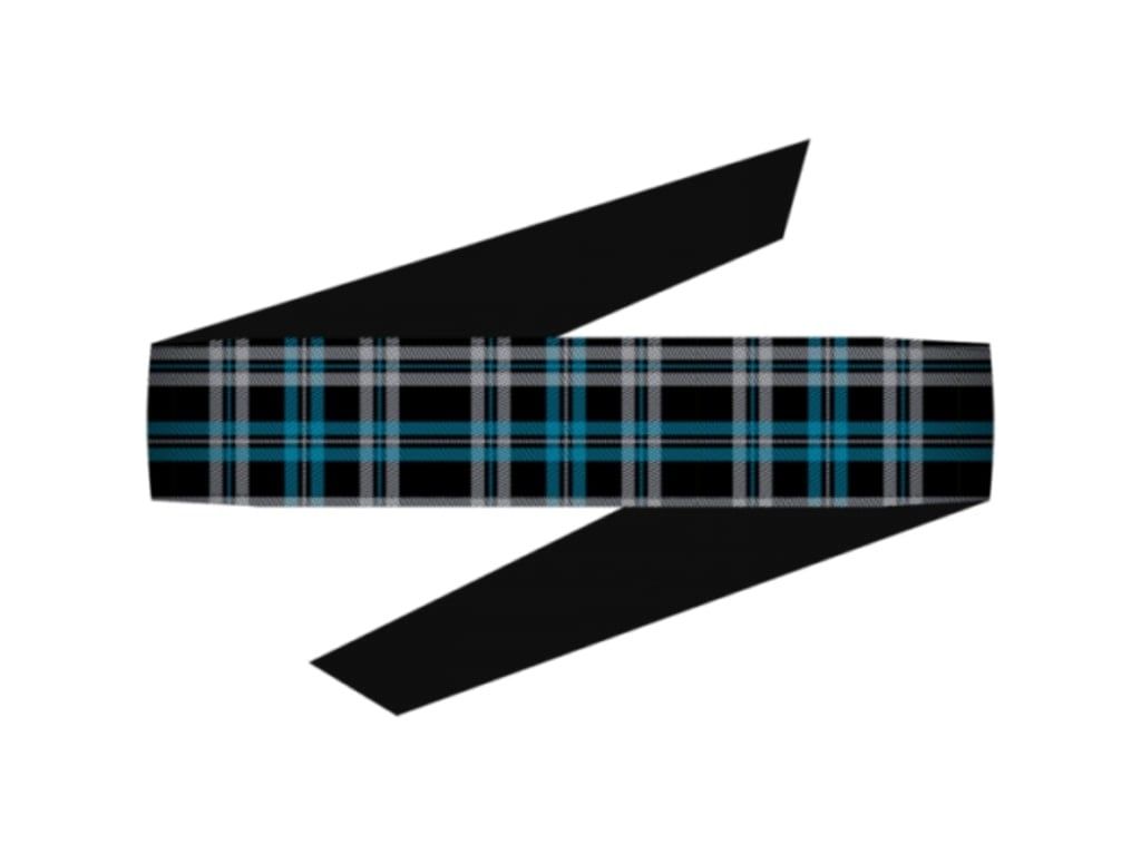 Dyzana Headband - Plaid Blue