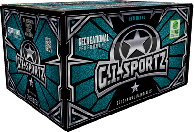 GI Sportz 68 Caliber 1 Star Paintballs 2000 count