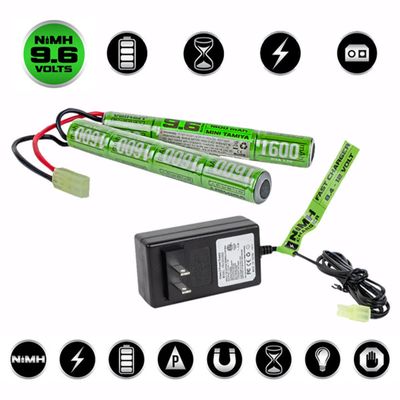 Valken V- Energy NiMH 9.6v 1600mAh &amp; 1A  Smart Charger Kit